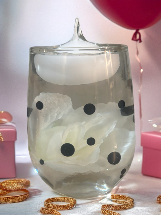 Floating Floral Gel Candle – Elegant Handmade Decor